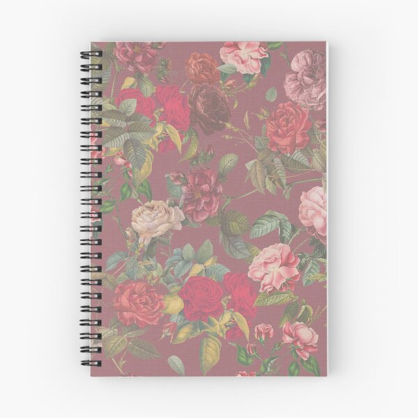Item preview, Antico modern red roses and dahlias on burlap in plum designed and sold by Ivy & Foxglove Designs.