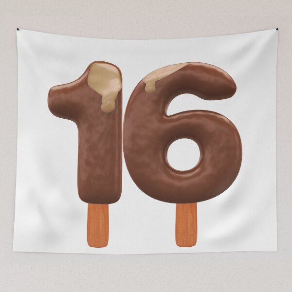 Item preview, 16 Ice Cream Sixteen Number 3d Chocolate designed and sold by HelloFromAja.