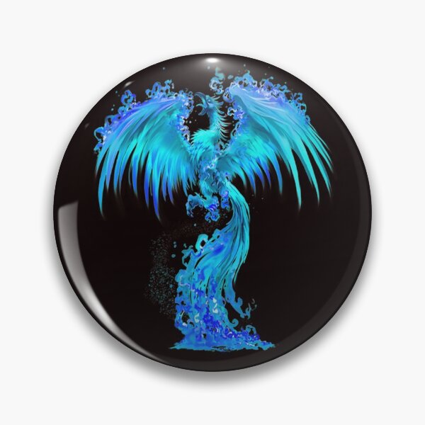 Item preview, Fantasy Blue Ice Phoenix Rises From The Fiery Ashes designed and sold by Atteestude.