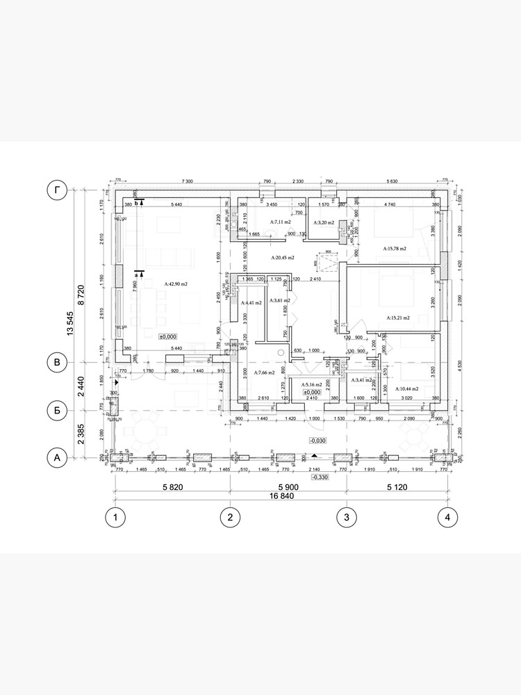 Detailed architectural private house floor plan, apartment layout,  blueprint. Vector illustration Welcome Mat by Familyshmot
