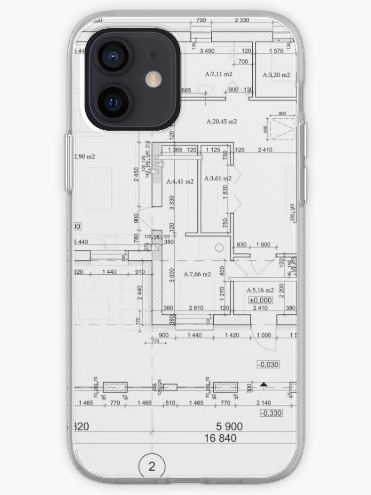 Detailed Architectural Private House Floor Plan Apartment Layout Blueprint Vector Illustration Iphone Case Cover By Familyshmot Redbubble