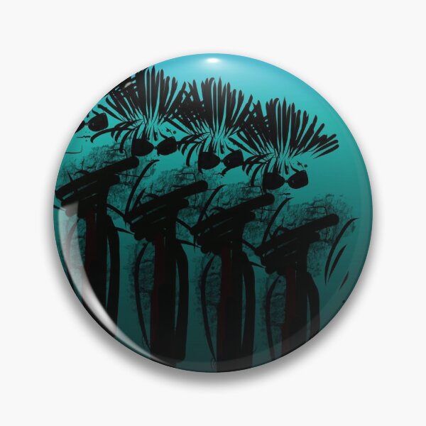 Item preview, Ilustración de moda de modelos en encaje negro, turquesa a fondo verde designed and sold by PetaJaneDesigns.