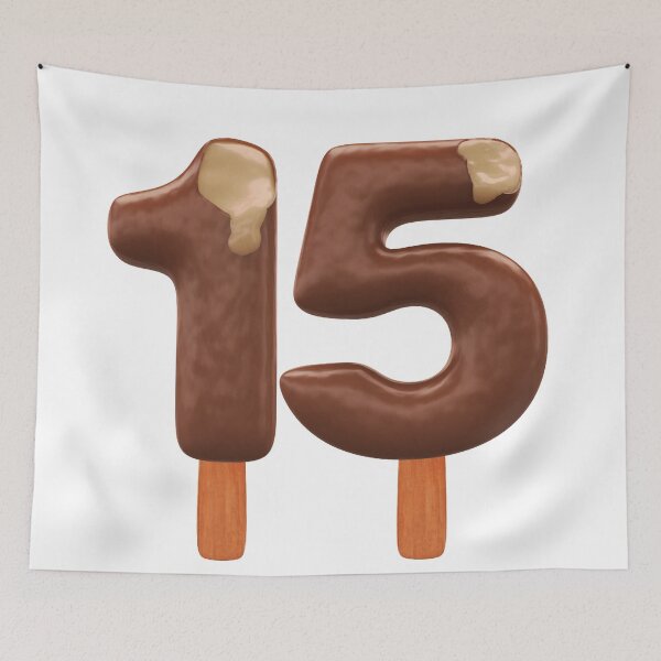 Item preview, 15 Ice Cream Fifteen Number 3d Chocolate designed and sold by HelloFromAja.