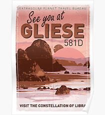 Exoplanet Travel Poster GLIESE 581 Poster