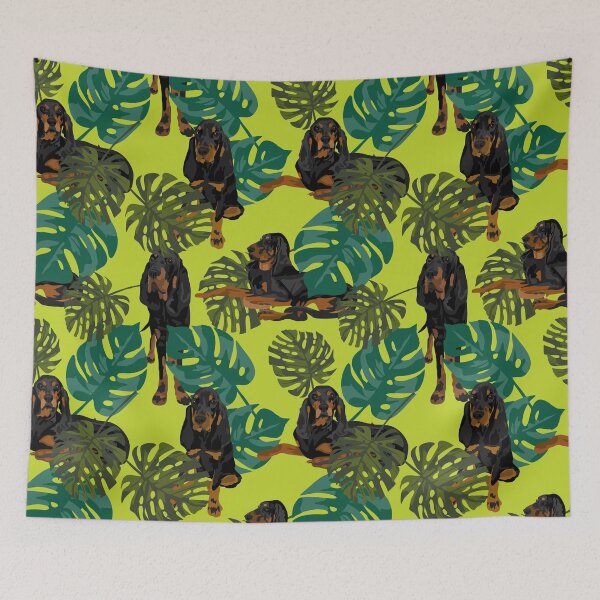 Item preview,  Tropical Black and Tan Coonhound2 designed and sold by ArtofACoonhound.