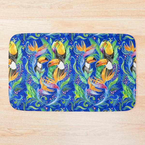Item preview, Tropical Toucans - Indigo Blue designed and sold by Klearwater.