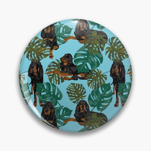 Item preview, Tropical Black and Tan Coonhound  designed and sold by ArtofACoonhound.