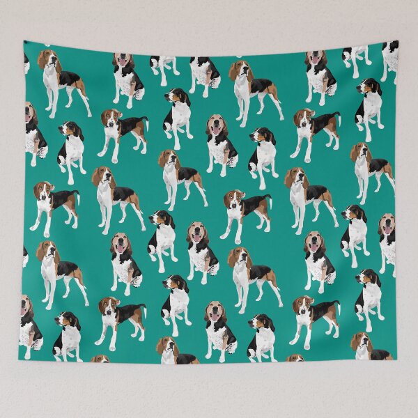 Item preview, Treeing Walker Coonhound on Teal designed and sold by ArtofACoonhound.