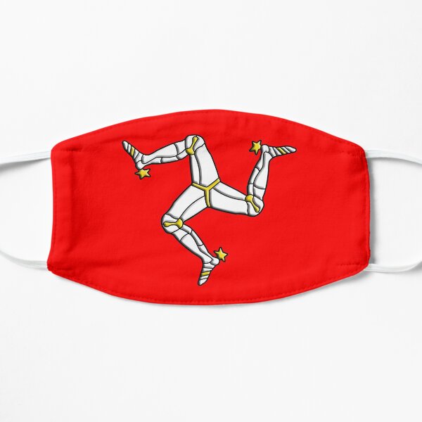 MANX FLAG, Isle of Man, MANX, LEGS, Brattagh Vannin, Triskelion, Ny tree cassyn. Mask
