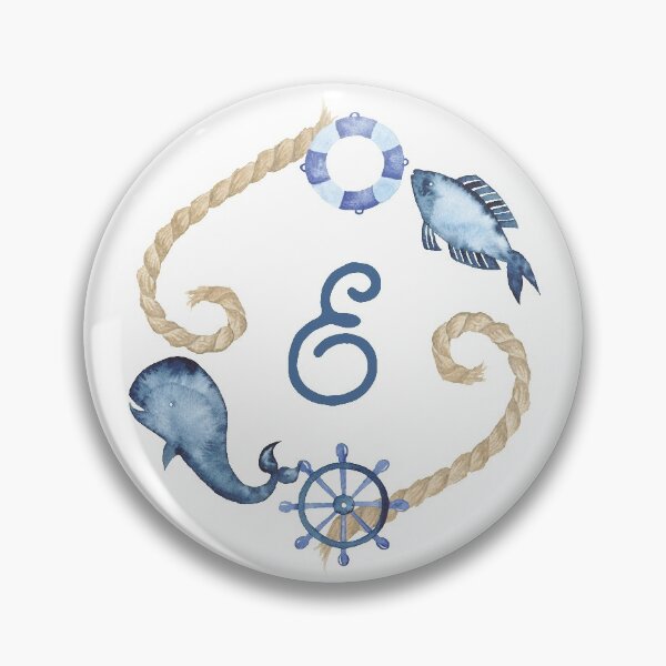 Item preview, Coastal Initial Wreath E designed and sold by limeandcedar.
