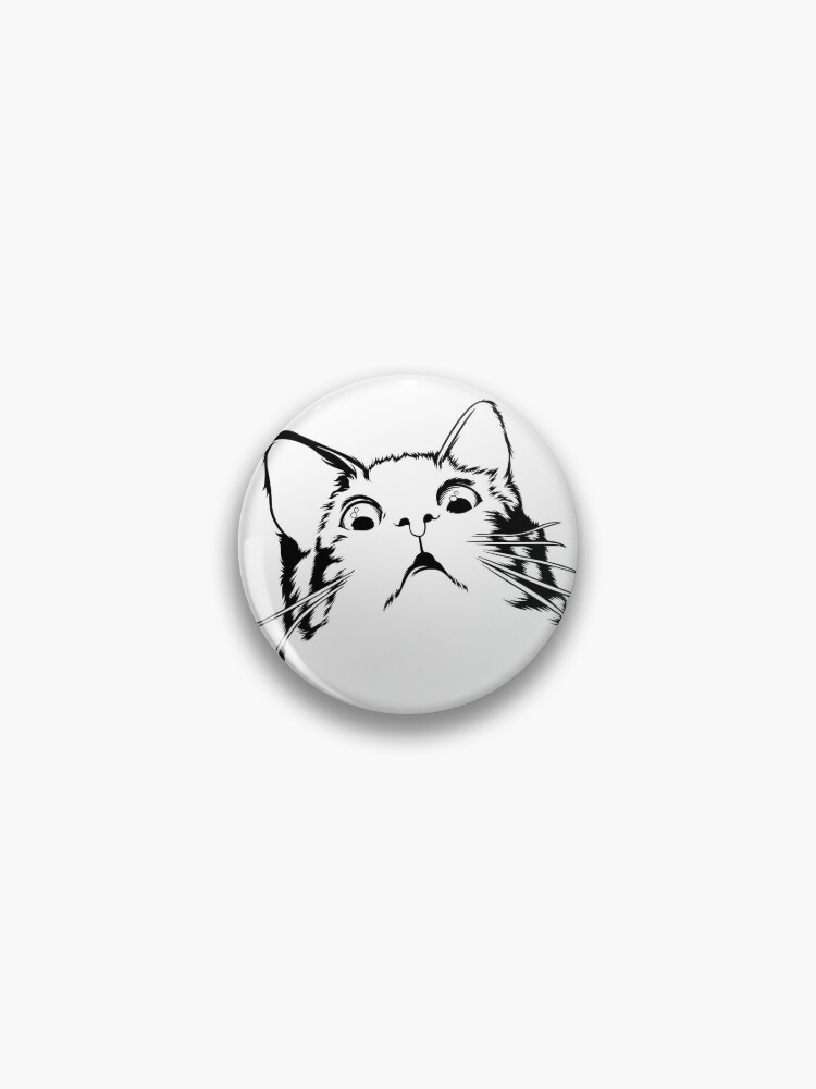 Cute Cat Soft Button Pins Sad and Cool Meme Pack Printed Icon