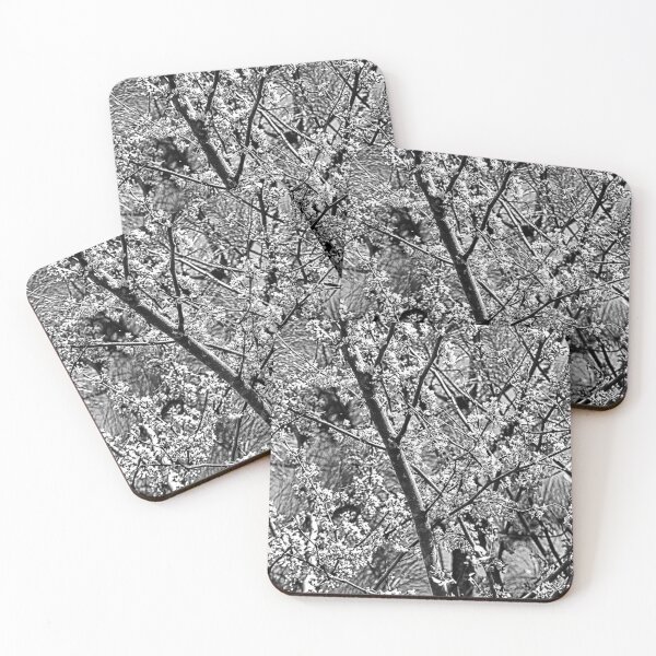 Item preview, Cherry Tree Abstract Black And White designed and sold by LisaWootenPhoto.