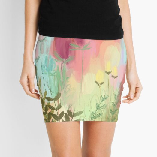 Peachy Meadow Mini Skirt