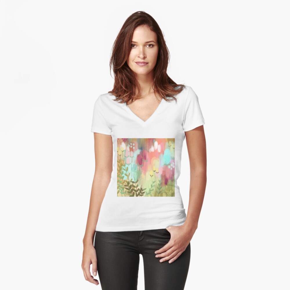 Item preview, Fitted V-Neck T-Shirt designed and sold by Hyssopartz.