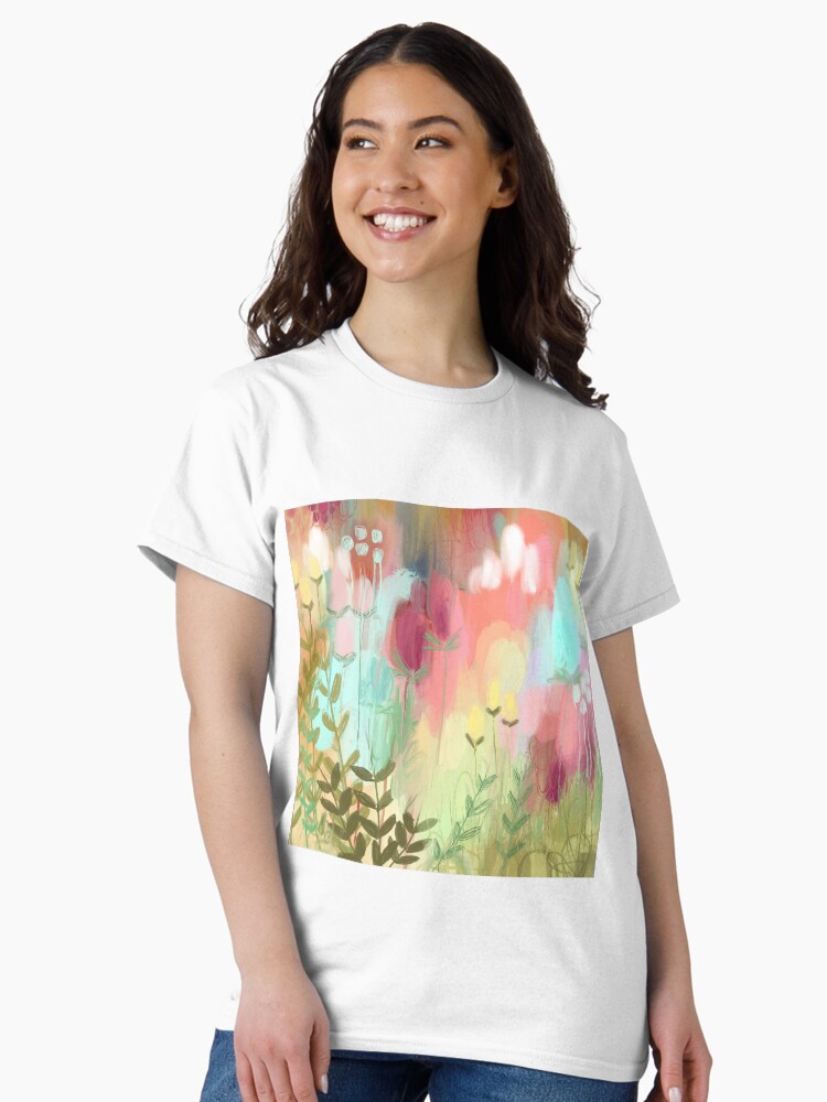 Thumbnail 2 of 7, Classic T-Shirt, Peachy Meadow designed and sold by Hyssopartz.