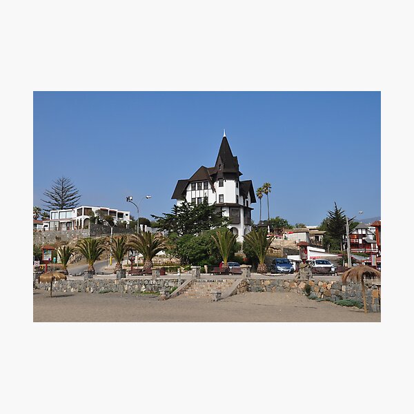 Townhall of Papudo, Chile Photographic Print