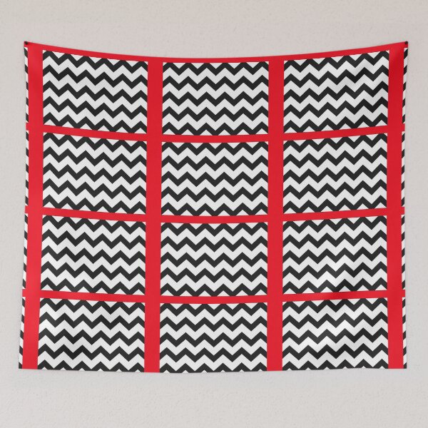 Item preview, Black and White Chevron with Red Border designed and sold by DReneeWilson.
