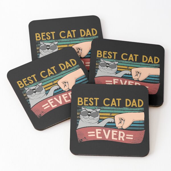 Item preview, Best Cat Dad Ever Funny gift for daddy's Birthday or Father's Day for animals lover vintage  designed and sold by alenaz.