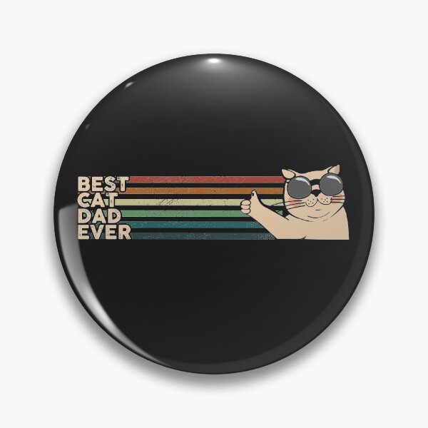 Item preview, Best Cat Dad Ever Vintage Funny Cat Thumb Up Retro Style  designed and sold by alenaz.