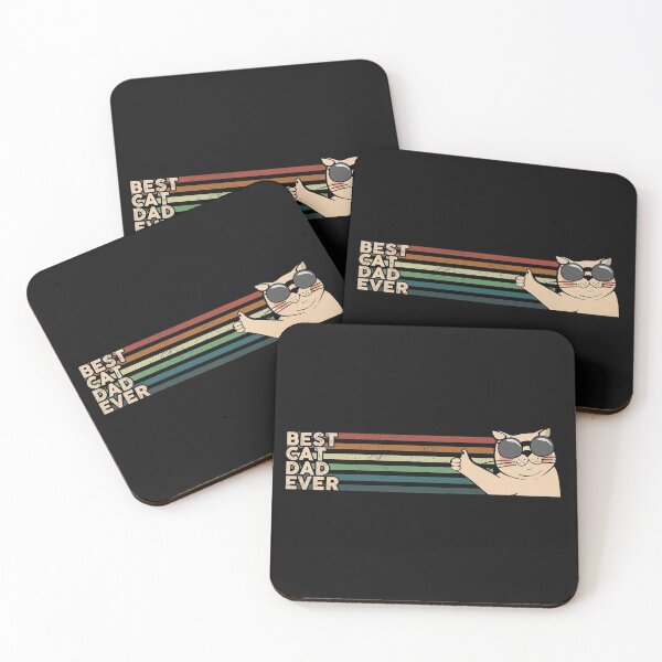 Item preview, Best Cat Dad Ever Vintage Funny Cat Thumb Up Retro Style  designed and sold by alenaz.