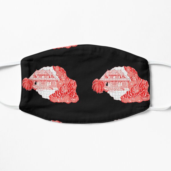 Reunion Island, puzzle style, France. Mask