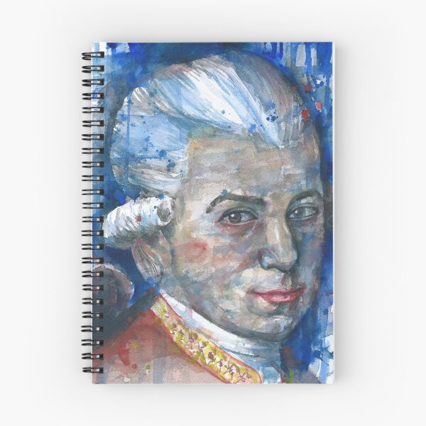 Item preview, WOLFGANG AMADEUS MOZART watercolor portrait .4 designed and sold by lautir.