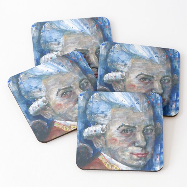 Item preview, WOLFGANG AMADEUS MOZART watercolor portrait .4 designed and sold by lautir.
