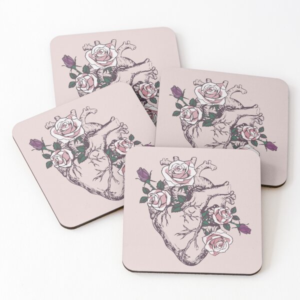 Item preview, Anatomical Heart Floral Heart Anatomy and Flowers Cute Roses designed and sold by alenaz.