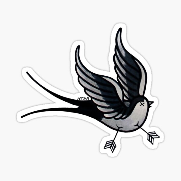 Swallow #2 sticker - bird mafia