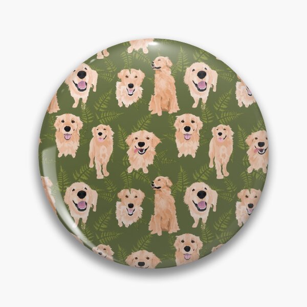 Item preview, Golden Retrievers and Ferns on Moss designed and sold by ArtofACoonhound.