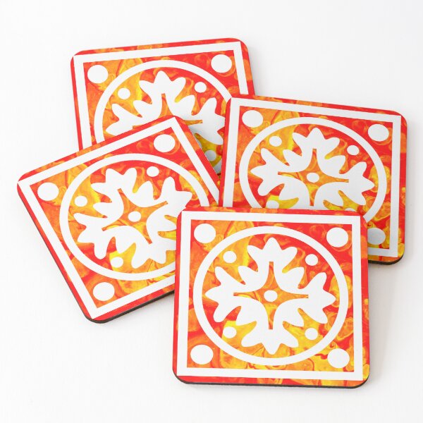 Item preview, Fire Tile designed and sold by PaintedbyCarol.