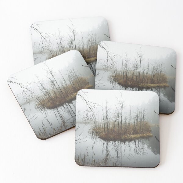 Item preview, Foggy autumn lake. designed and sold by urbonasphotos.