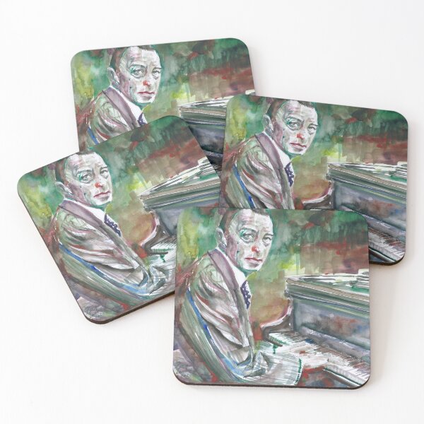 Item preview, SERGEI RACHMANINOFF watercolor portrait.2 designed and sold by lautir.