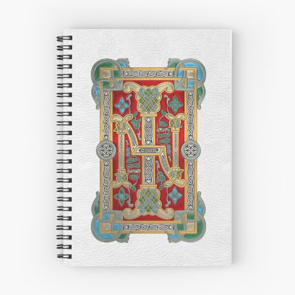 Item preview, Ancient Celtic Runes of Hospitality and Potential - Illuminated Plate over White Leather designed and sold by Serge Averbukh Art Studio.