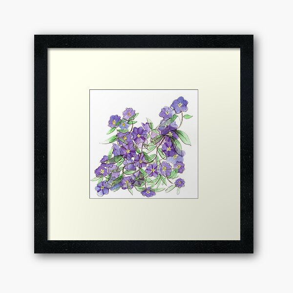 Purple Flowers on Anza Framed Art Print