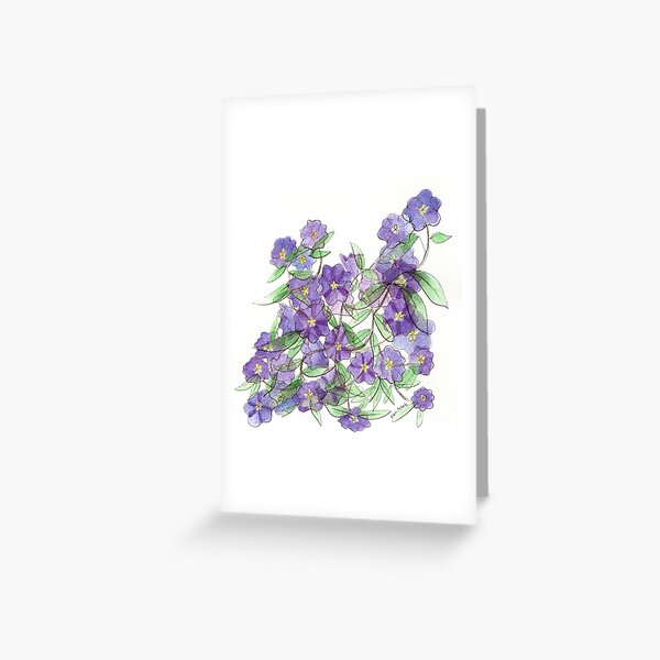 Purple Flowers on Anza Greeting Card