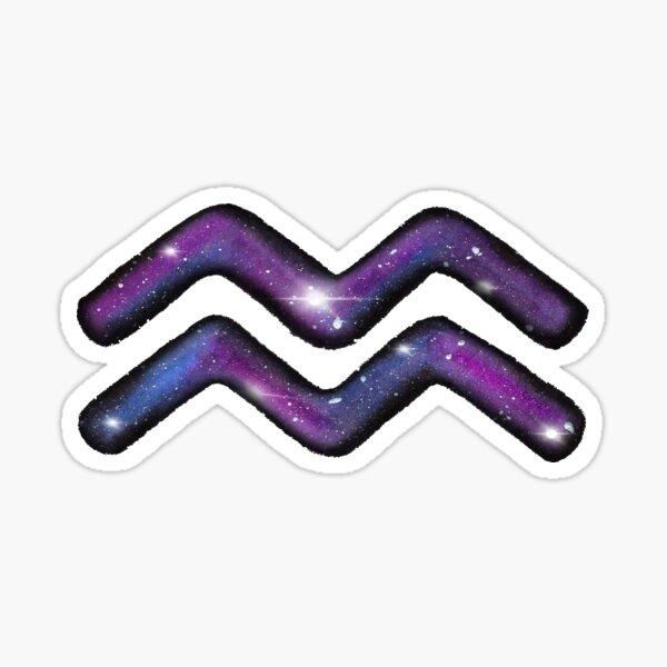 Aquarius Galaxy Zodiac Sticker Sticker