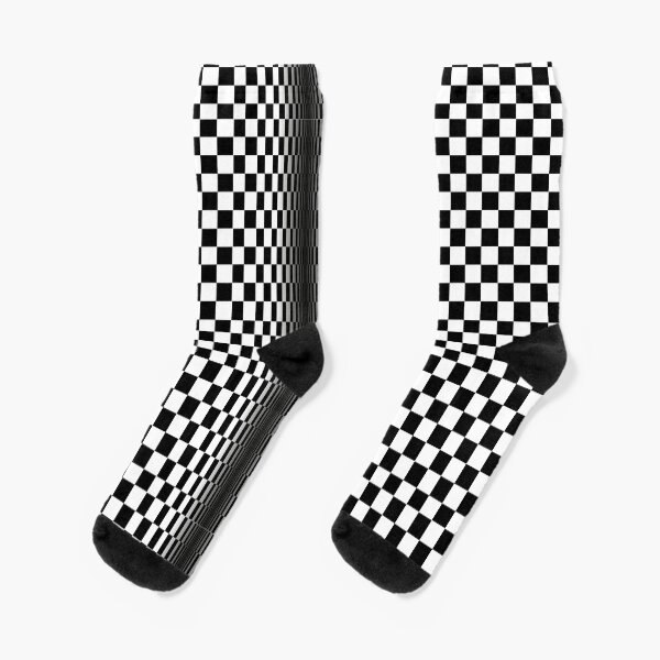 Optical illusion-checkerboard Socks