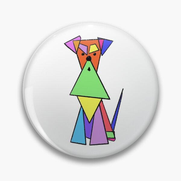 Item preview, Rainbow geometric schnauzer designed and sold by AnnabelArt.