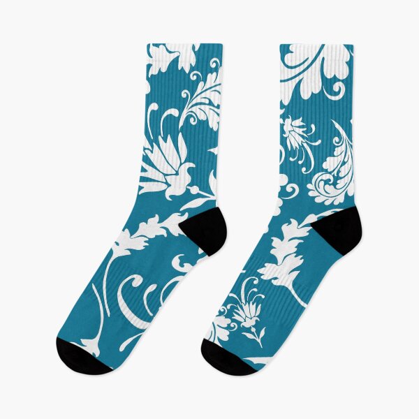 Item preview, Paisley Flower Turquoise White Seamless Pattern designed and sold by StudioArt63.
