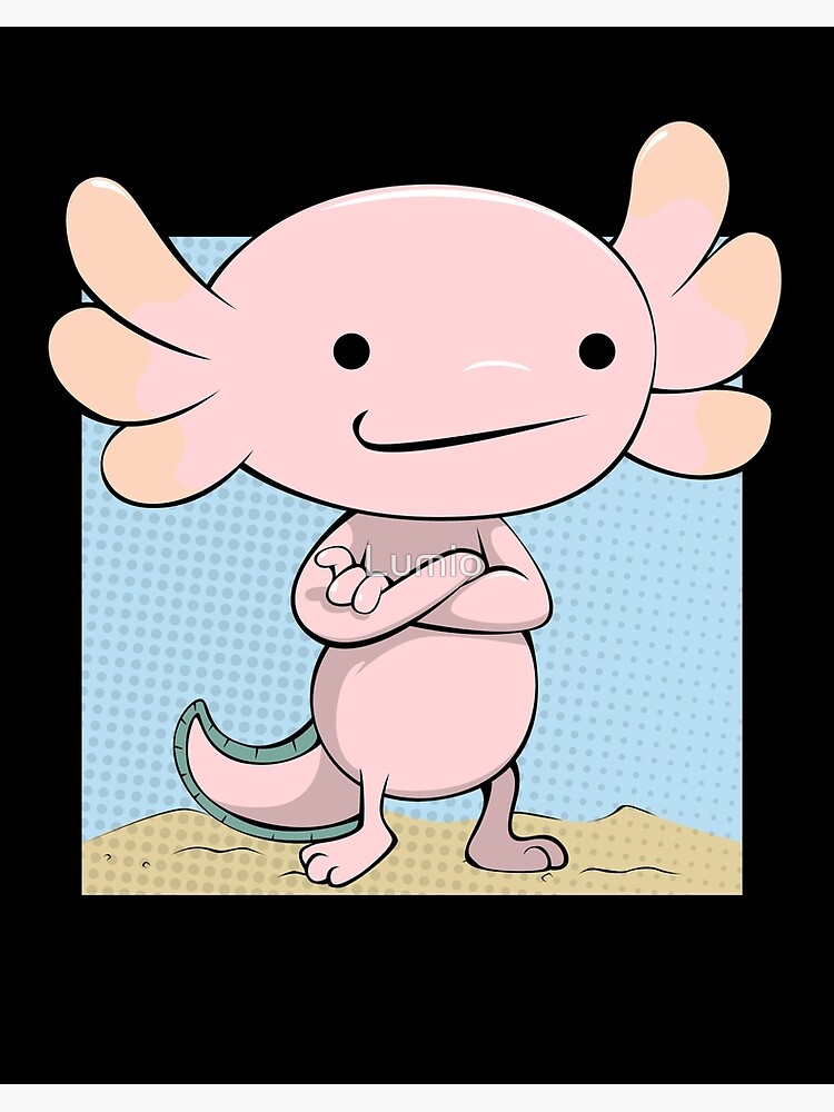 Axolotl Cute Cartoon Lurch Art Board Print By Lumio Redbubble