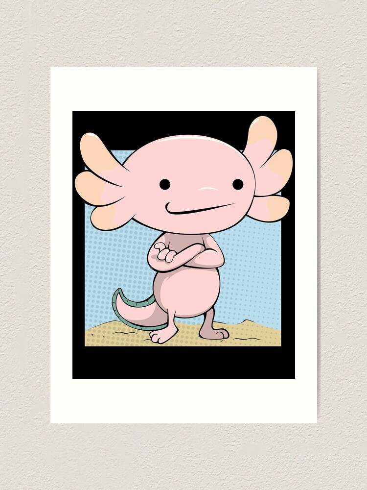 Axolotl Cute Cartoon Lurch Art Print By Lumio Redbubble