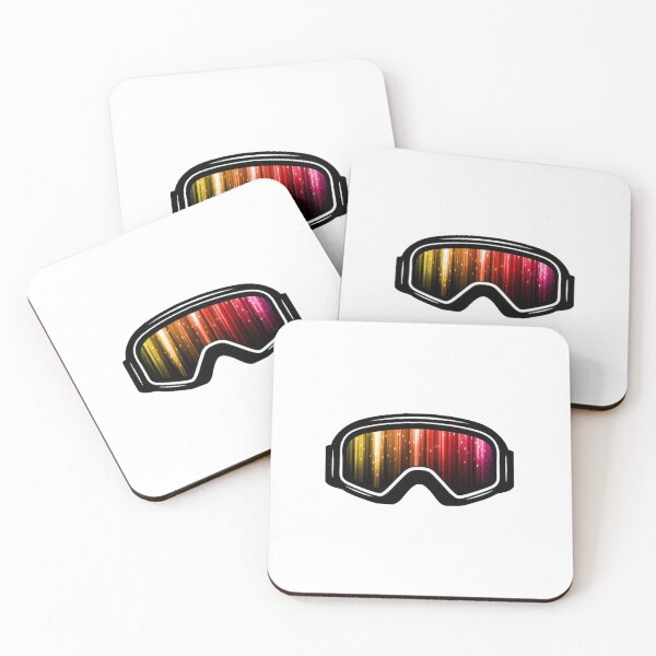 Item preview, Ski Goggles Winter red pink and yellow color drops Design designed and sold by Mountainman420.