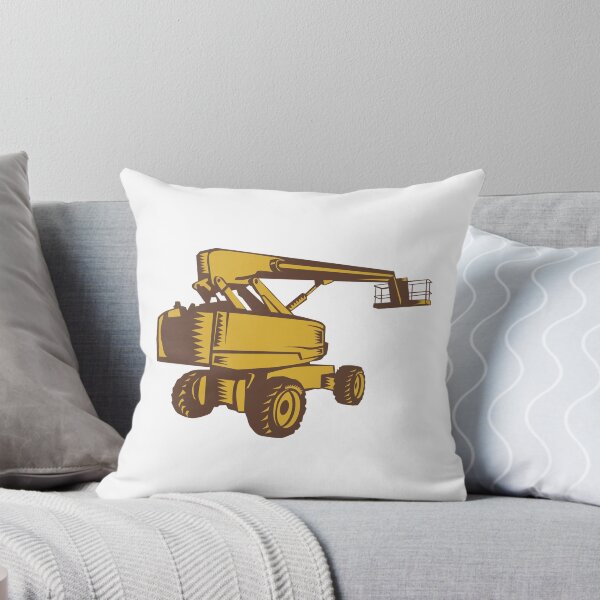 Item preview, Cherry Picker Mobile Lift Platform Woodcut designed and sold by patrimonio.