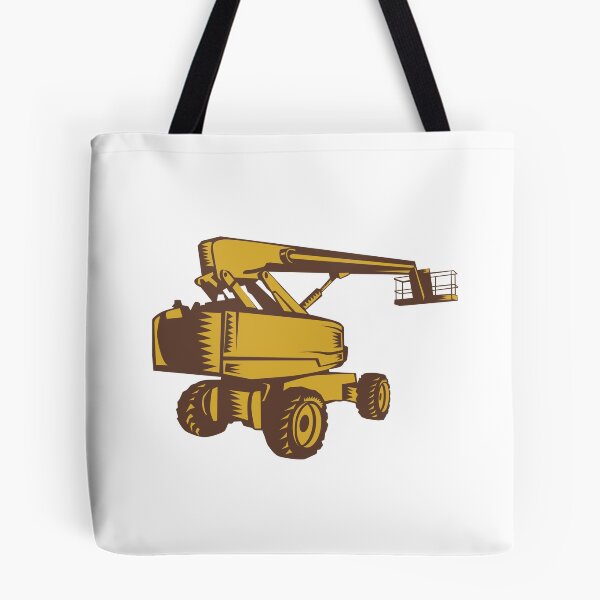 Item preview, Cherry Picker Mobile Lift Platform Woodcut designed and sold by patrimonio.