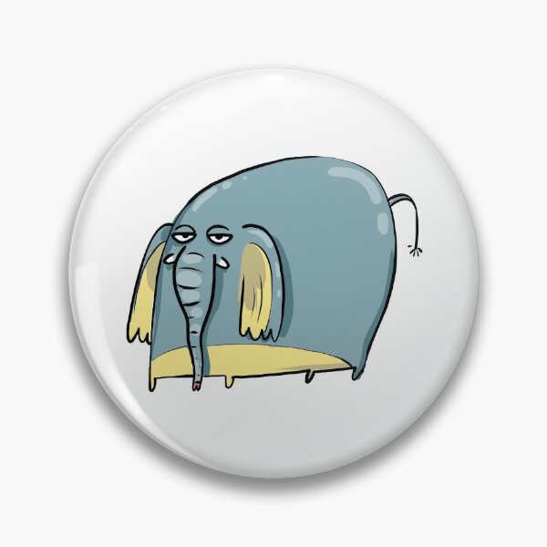 Item preview, Funny Sad Blue Elephant designed and sold by AnastasiaDesign.