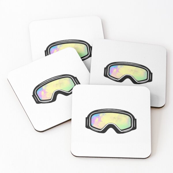 Item preview, Ski Goggles Winter Yellow and Green Clouds Design designed and sold by Mountainman420.