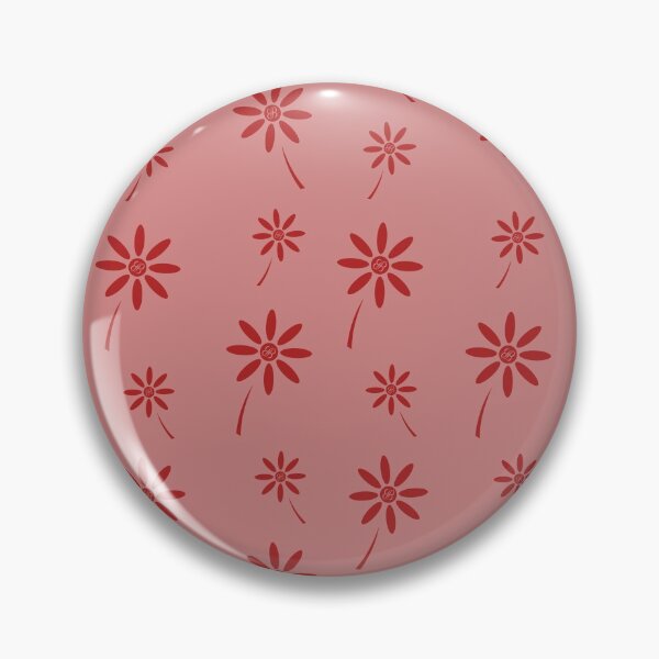 Item preview, BB Flowers Pattern Brick Red on Salmon designed and sold by ByJezie.
