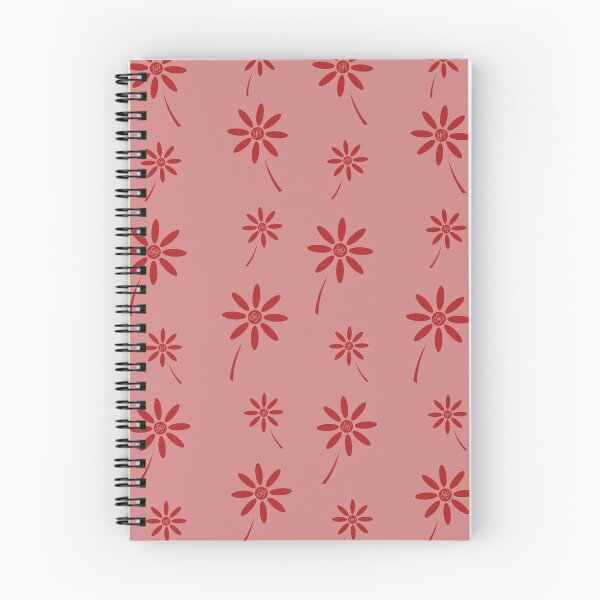 Item preview, BB Flowers Pattern Brick Red on Salmon designed and sold by ByJezie.