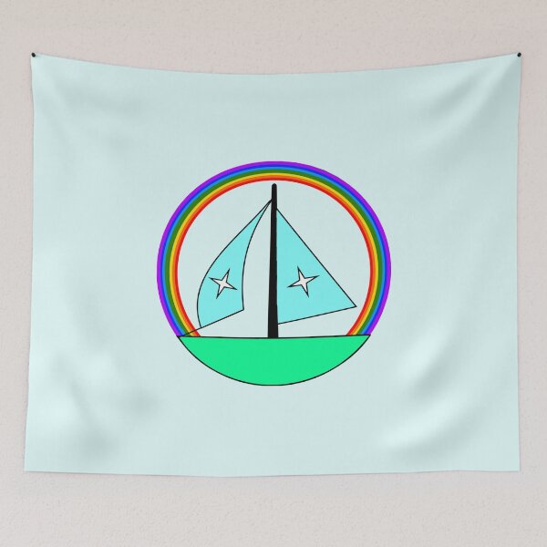 Item preview, rainbow colored sailboat designed and sold by loiret1958.